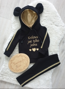 Zestaw black z lampasem gold