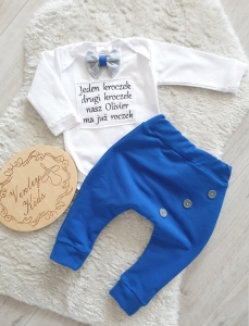 Zestaw niebieski z białym 2 el 