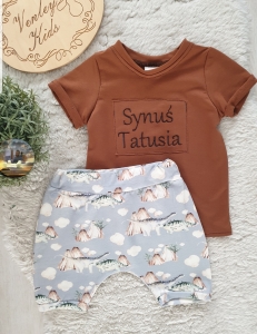 Komplecik DINOZAURY Z WULKANEM lato 2 el 