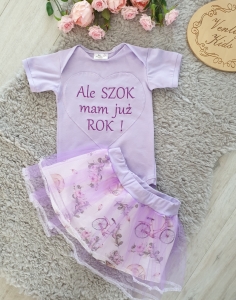 Zestaw ROWERY Z KOSZYKIEM połączony z liliowym