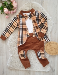 Garniturek KRATKA BRĄZ 3 el