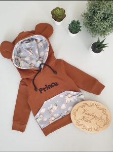 Bluza MIKI dinozaury z brązem 